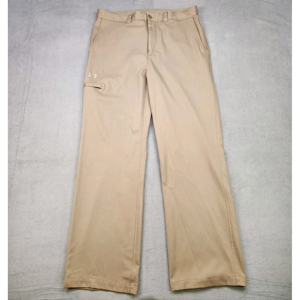 Under Armour Golf Pants Men's 34x30 Beige Tan Khaki Straight Performance Chino